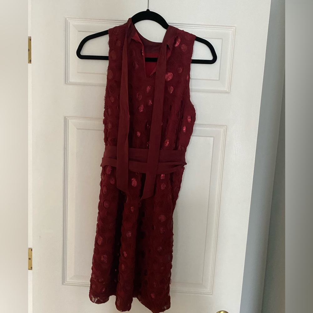 Fun Sequin, Ruby, Red Color Dress By Anthropologie - image 2